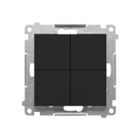 Łącznik/przycisk 4-krotny elektroniczny (moduł), Czarny mat Simon 55 | TEW4.01/149 Kontakt Simon