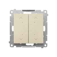 Łącznik/przycisk roletowy podwójny, elektroniczny (moduł), Szampański mat Simon 55 | TEZ2.01/144 Kontakt Simon