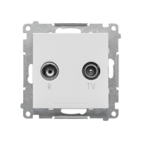 Gniazdo antenowe R-TV końcowe separowane (moduł). 1x Wejście: 5÷862 MHz, Jasnoszary mat Simon 55 | TAK.01/114 Kontakt Simon