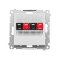 Gniazdo głośnikowe 2-krotne (moduł). Przekrój przewodów 2,5mm2, Jasnoszary mat Simon 55 | TGL2.01/114 Kontakt Simon
