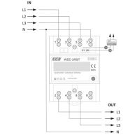 Licznik energii elektrycznej 3-fazowy 80A, MID | WZE-3RST F&F