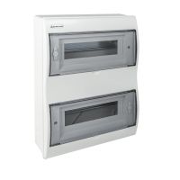 Rozdzielnica moduł. n/t RN-24 Fala 2x12 404x310x95mm IP40 (N+PE) drzwi transp,biała (1/110szt) | 7.5 Elektro-Plast Opatówek