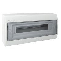 Rozdzielnica moduł. n/t RN-18 Fala 1x18 205x416x95mm IP40 (N+PE) drzwi transp,biała (1/154szt) | 7.7 Elektro-Plast Opatówek