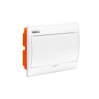 Rozdzielnica moduł. p/t RP-8/B Fala 1x8 200x234x98mm IP40 (N+PE) drzwi białe, biała (1/300szt) | 8.12 Elektro-Plast Opatówek