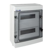 Rozdzielnica hermet. moduł.z zamkiem n/t RH-24/Z 2x12 420x330x138mm IP65 1000VDC drzwi transp,biała | 36.25 Elektro-Plast Opatówek