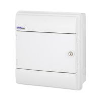 Rozdzielnica hermet. moduł.z zamkiem p/t RHp-8/ZB 1x8 305x275x135mm IP65 drzwi białe,biała | 36.810 Elektro-Plast Opatówek