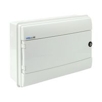 Rozdzielnica hermet. moduł.z zamkiem p/t RHp-18/ZB 1x18 305x450x135mm IP65 drzwi białe,biała | 36.182 Elektro-Plast Opatówek