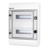Rozdzielnica hermet. moduł.z zamkiem p/t RHp-24/Z 1x24 465x345x135mm IP65 drzwi transp, biała | 36.241 Elektro-Plast Opatówek