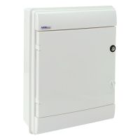 Rozdzielnica hermet. moduł.z zamkiem p/t RHp-24/ZB 1x24 465x345x135mm IP65 drzwi białe, biała | 36.242 Elektro-Plast Opatówek