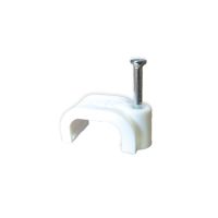 Uchwyt kablowy z gwoździem Uchwyt kablowy okrągły UV FLOP-13/7, 13x7mm, YDYp 3x2,5 biały (100szt) | 27.137 Elektro-Plast Opatówek