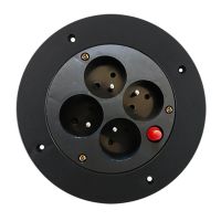Kołnierz KGN z gniazdem 4x230V, Termik, NOWE 186x186x40mm czarny (1szt) | 32.58 Elektro-Plast Opatówek