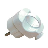 Wtyczka kątowa z uchwytem AWA-WN, 2P+Z, Schuko, 16A, 250V, rozbieralna biała (60szt) | 51.55 Elektro-Plast Opatówek