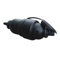 Wtyczka z gniazdem AWA-WOGO czarna (10szt) | 51.80 Elektro-Plast Opatówek