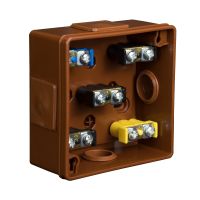 Puszka n/t VP 001-52 IP55 4-wl klik dł.gum. z zac. 86x86x40mm brązowa (1szt) | 61.105 Elektro-Plast Opatówek