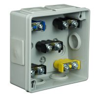 Puszka n/t VP 002-53 IP55 6-wl klik dł.gum. z zac 86x86x40mm szara (1szt) | 61.112 Elektro-Plast Opatówek