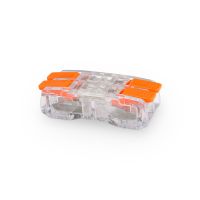 Szybkozłączka przelotowa CMK-652 transparentny/pomarancz (40szt) | 39.652 Elektro-Plast Opatówek
