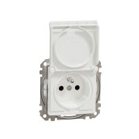 Gniazdo 2P+PE z przesłonami IP44, białe Sedna Design | SDD211013 Schneider Electric