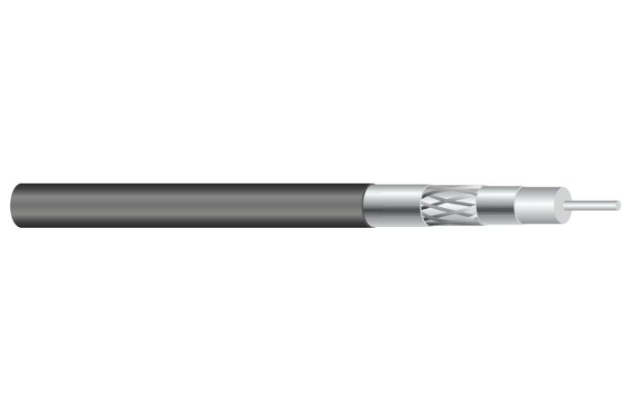 Kabel koncentryczny tc 690CU-113-PE-FL (RG6 / 1,13 / TRI-SHIELD) zewnętrzny żelowany /305m/ KRĄŻEK | 26779 Elpio