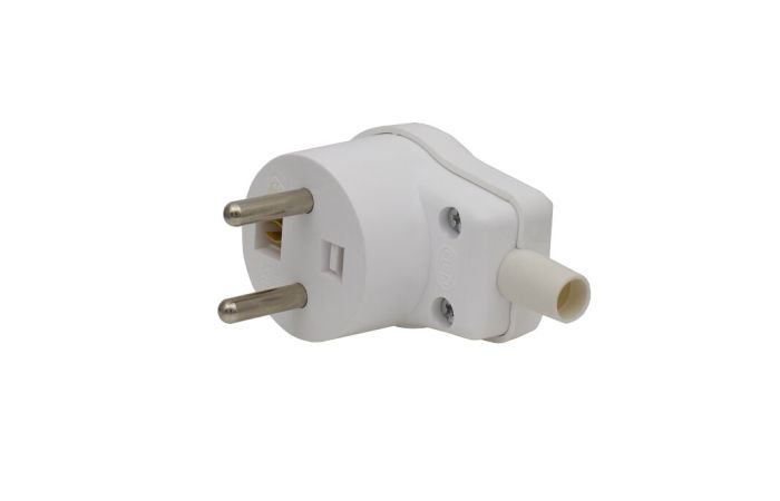 Wtyczka rozbieralna boczna 2P+Z, 16A, 250V~, biały, Power Line | 410460 Kos