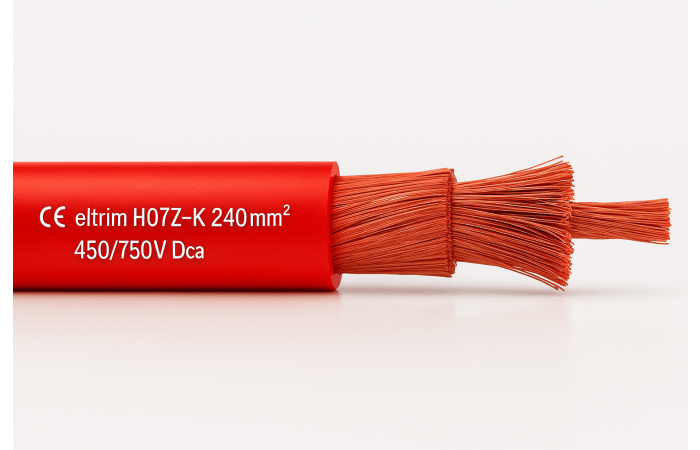 Przewód bezhalogenowy H07Z-K (Sn) 4,0 450/750V czerwony BĘBEN | WNHZ501G005DE0O Eltrim