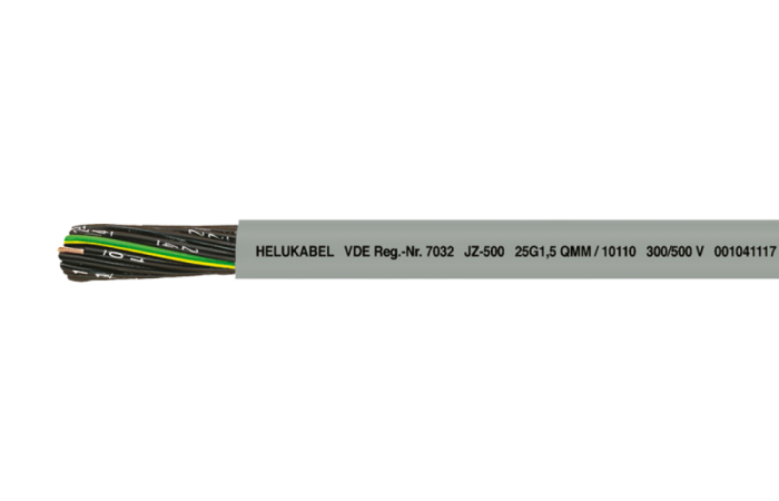 Kabel elastyczny JZ-500 7G0,75 300/500V żyły czarne numerowane BĘBEN | 10038 Helukabel