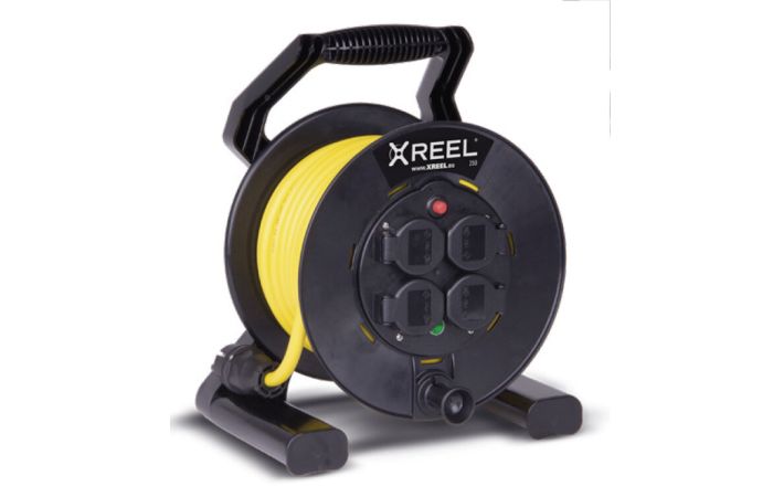 Przedłużacz zwijany 1-faz Xreel, wy: 4XGS z term we: 30m H05RR-F 3x2,5 (OW) wt. gumowa 16A IP54 | 92501H48263 PCE