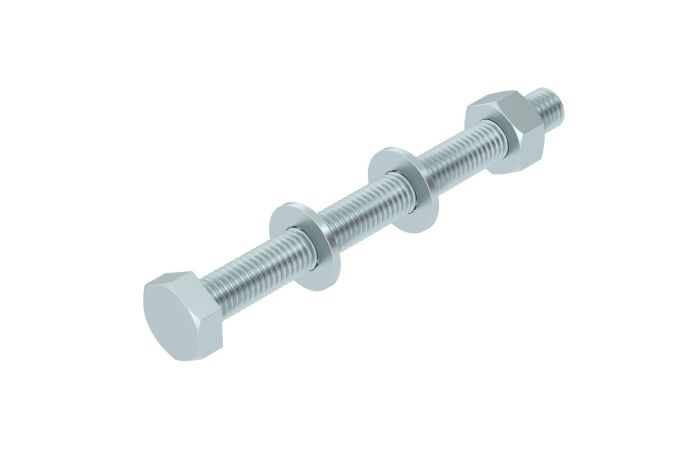 Śruba z łbem sześciokątnym z nakrętką i podkładką M10x110, St, G SKS 10X110 G | 6418244 Obo Bettermann
