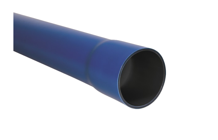 Rura osłonowa sztywna gładka z kielichiem ROS-M 50/3,5 750N niebieska (6m/220szt) SRS | 10671 TT Plast