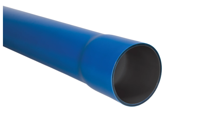 Rura osłonowa sztywna gładka z kielichem ROS-M 75/4,5 750N niebieska (6m/60szt) SRS | 10673 TT Plast