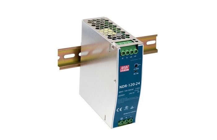 Zasilacz impulsowy 120W 24VDC 5A 90-264VAC | NDR-120-24 Meanwell