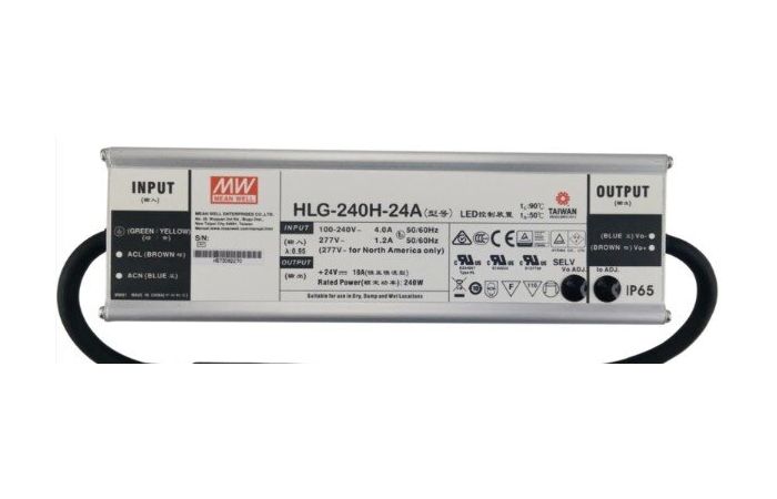 Zasilacz impulsowy LED; 240W; 24VDC- HLG-240H-24A | HLG-240H-24A Meanwell