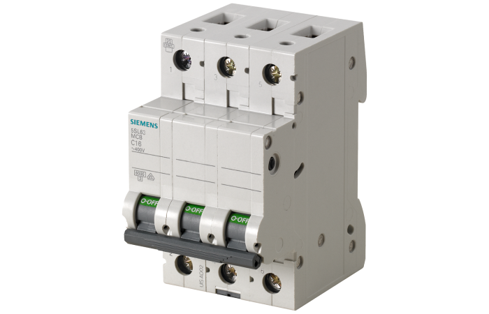 Wyłącznik nadprądowy 400V 6kA, 3-bieg., C, 20A | 5SL6320-7 Siemens
