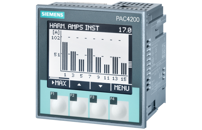 Miernik parametr&oacute;w sieci, wielofunkcyjny, LCD, 96x96mm 110-340VDC, przyłącza śrubowe SENTRON PAC4200 | 7KM4212-0BA00-3AA0 Siemens