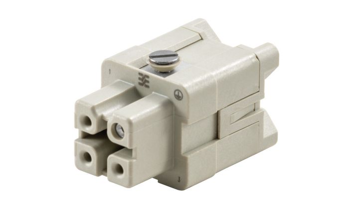 Wkład złącza żeński HDC HA 3 FS, wielkość 1, 3P+PE, 400V 16A, zaciski śrubowe | 1498200000 Weidmuller