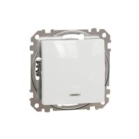 Łącznik 1-biegunowy z podświetleniem, biały Sedna Design | SDD111101L Schneider Electric