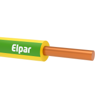 Przewód instalacyjny H05V-U (DY) 1,0 300/500V, żółto-zielony KRĄŻEK | 5901854404233 Elpar