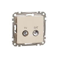 Gniazdo TV Sedna Design & Elements /SAT przelotowe (7dB), beżowy | SDD112474S Schneider Electric
