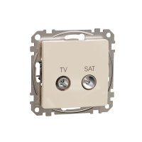 Gniazdo TV Sedna Design & Elements /SAT przelotowe (10dB), beżowy | SDD112478S Schneider Electric