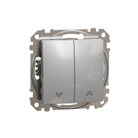 Przycisk żaluzjowy, srebrne aluminium, Sedna Design | SDD113114 Schneider Electric