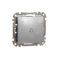 Przycisk ""dzwonek"", srebrne aluminium, Sedna Design | SDD113131 Schneider Electric