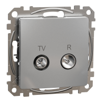 Gniazdo R/TV końcowe (4dB), srebrne alu. | SDD113471R Schneider Electric