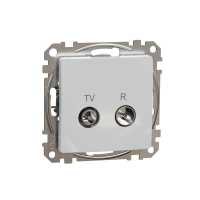 Gniazdo R/TV przelotowe (7dB), srebrny aluminium | SDD113474R Schneider Electric