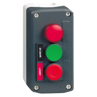 Kaseta ciemnoszara Przycisk zielony kryty czerwony kryty Fi-22 i Wskaźnik światła | XALD361M Schneider Electric