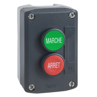 Stacja sterująca Harmony XALD ciemnoszara zielony/czerwony przycisk fi22 samopowrotny | XALD224 Schneider Electric
