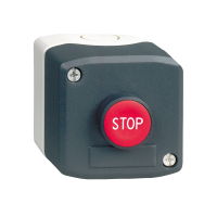 Stacja sterująca Harmony XALD ciemnoszara czerwony przycisk fi22 samopowrotny Stop 1 NC | XALD114 Schneider Electric