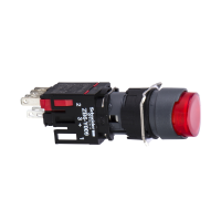 Przycisk wystający czerwony samopowrotny LED 12/24V okrągły Harmony XB6  | XB6AE4B2B Schneider Electric