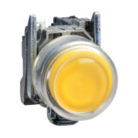 Przycisk Harmony XB4 okapturzony żółty samopowrotny bez oznaczenia metalowy | XB4BP51EX Schneider Electric