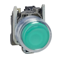 Przycisk okapturzony bez oznaczenia LED 22-24V metalowy, zielony EX | XB4BP383B5EX Schneider Electric