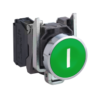 Przycisk płaski z samoczynnym powrotem oznaczony zielony bez podświetlenia metalowy I | XB4BA3311 Schneider Electric