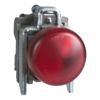 Lampka sygnalizacyjna Harmony XB4 soczewka gładka fi 22 IP65 czerwony zintegrowana dioda LED 120 V A | XB4BVG4EX Schneider Electric